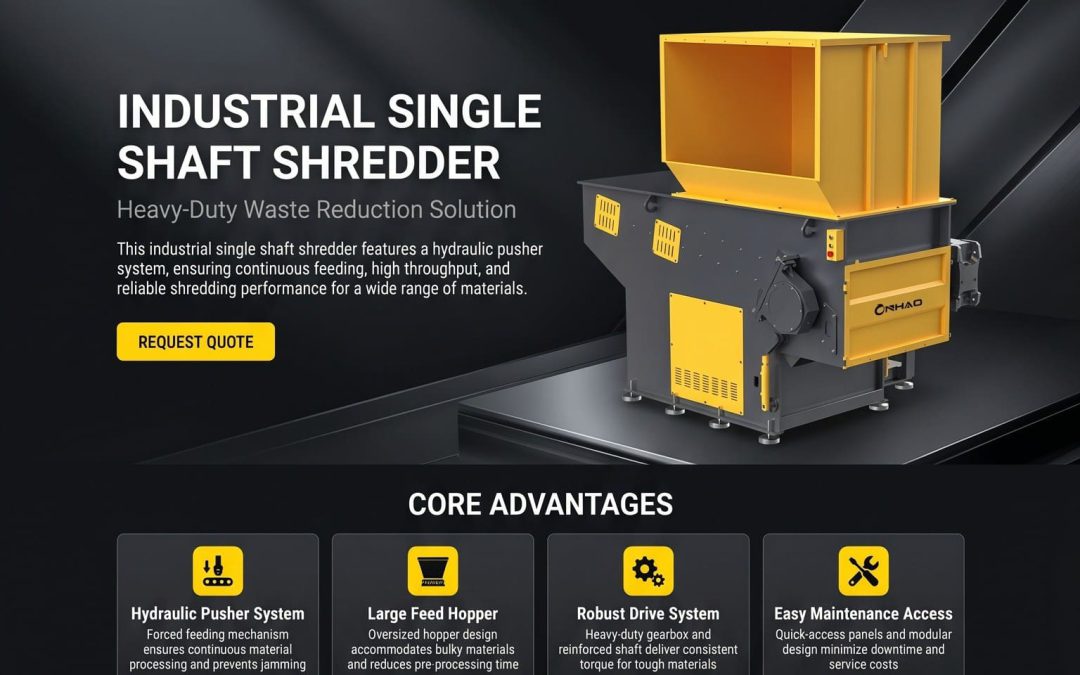 Single Shaft Shredder: When It’s the Right Machine and When It’s Not